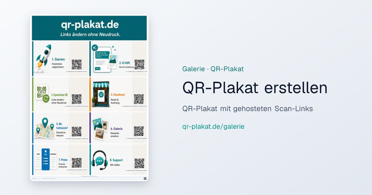 QR-Plakat Galerie Beispiel